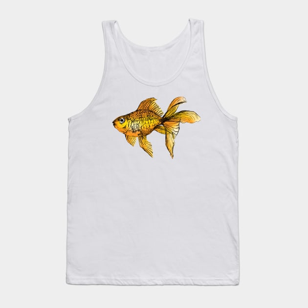 Goldfish Sketch Tank Top by rachelsfinelines